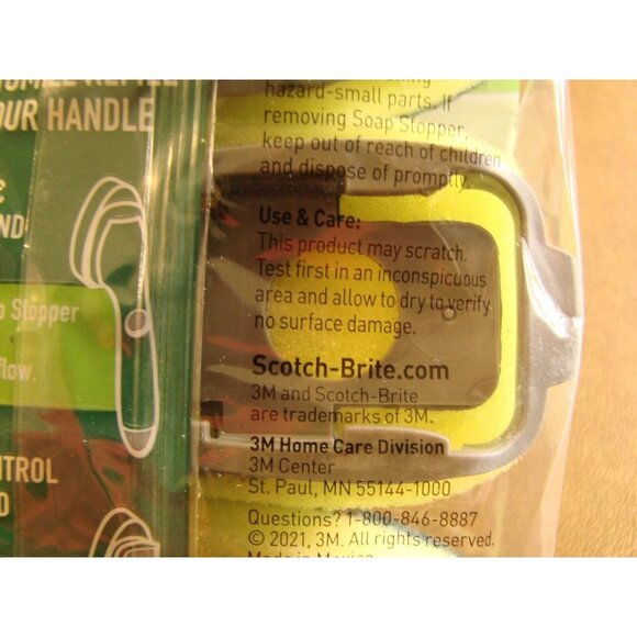 NEW Scotch-Brite 3M Heavy-Duty 3 Dishwand Refills 3 Pack Sponge Soap Control NIP - Picture 6 of 10